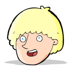 cartoon happy male face N9