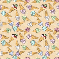 Vector seamless pattern with ice creams