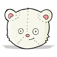 Cartoon Polar Bear Head N8