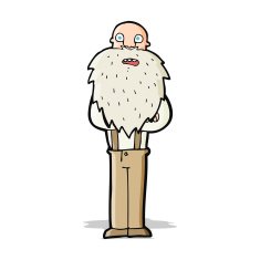 cartoon bearded old man N20