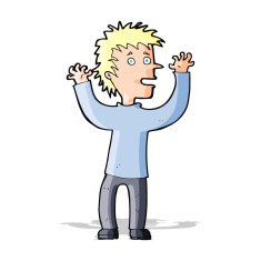 cartoon excited boy N74