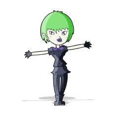 Cartoon Vampire Girl N117