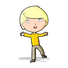 cartoon happy boy N131