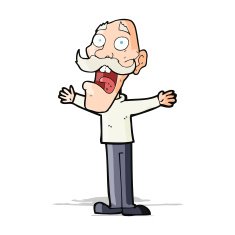 Cartoon stressed old man N9 free image download