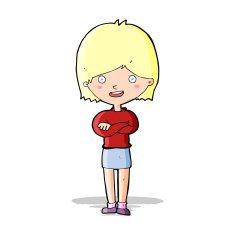 cartoon happy woman N130