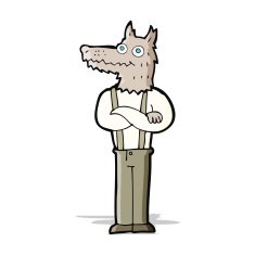 cartoon funny werewolf N10