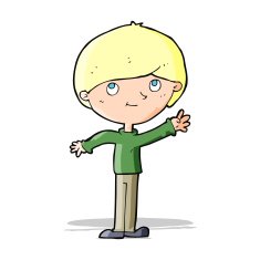cartoon happy boy N133
