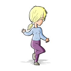 Cartoon Girl Dancing N14