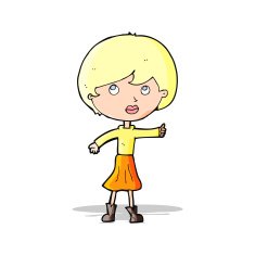 cartoon woman asking question N70