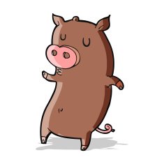 Funny cartoon pig N2