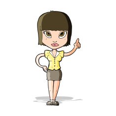 cartoon pretty girl with idea N14