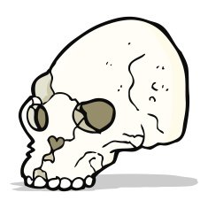 cartoon spooky skull N88