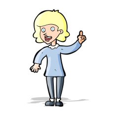 cartoon woman with idea N129