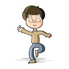 cartoon dancing man N40