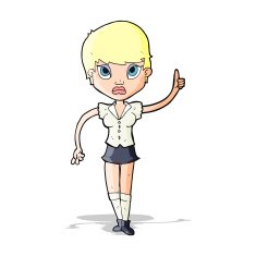 cartoon pretty woman with idea N34