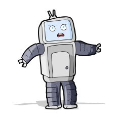 cartoon funny robot N46