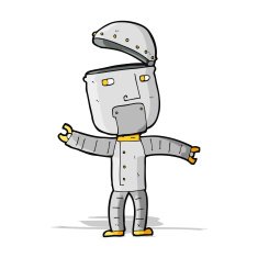 cartoon funny robot N47