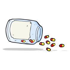cartoon jar of pills N13
