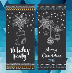 Christmas party invitation Holiday card N17