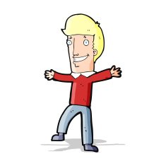cartoon happy man N249