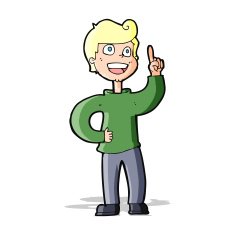 cartoon boy with great idea N5