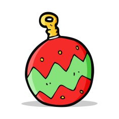 Cartoon Christmas Bauble N75