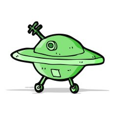 Cartoon Flying Saucer N4