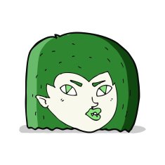 cartoon vampire face N18