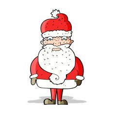 cartoon grumpy santa claus N5