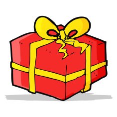 cartoon christmas present N38