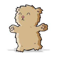 cartoon teddy bear N182