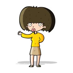 cartoon woman gesturing N14