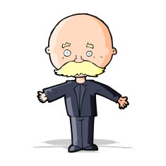 Cartoon Man With Mustache N60