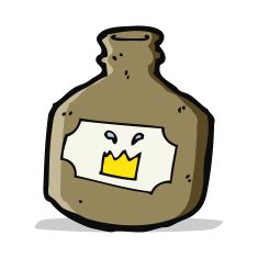 cartoon old whiskey bottle N5