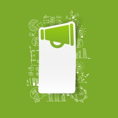 Drawing business formulas megaphone N23