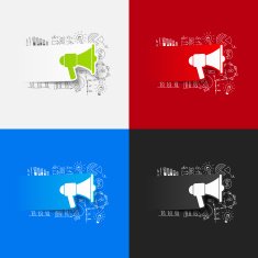 Drawing business formulas megaphone N24