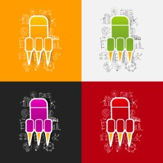 Drawing business formulas rocket N7