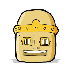 cartoon robot head N42