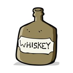 cartoon old whiskey bottle N6