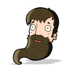 cartoon bearded man N31
