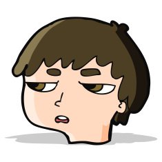 cartoon annoyed boy N18