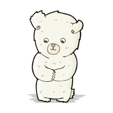 cute cartoon polar bear N36