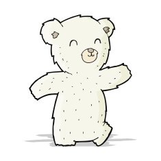 cute cartoon polar bear N37