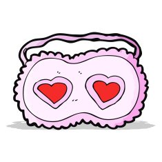 cartoon sleeping mask with love hearts N5