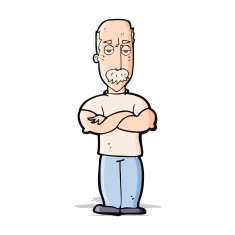 cartoon angry man with mustache N5