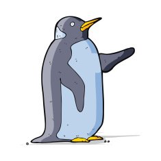 Cartoon penguin N62