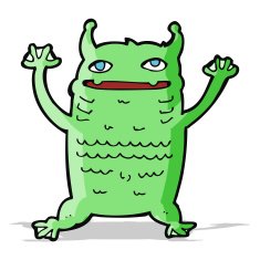 cartoon little monster N42