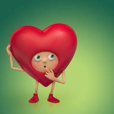 heart cartoon character