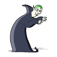 cartoon spooky vampire N36