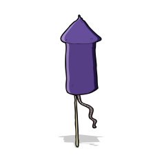Cartoon Firework Rocket N19